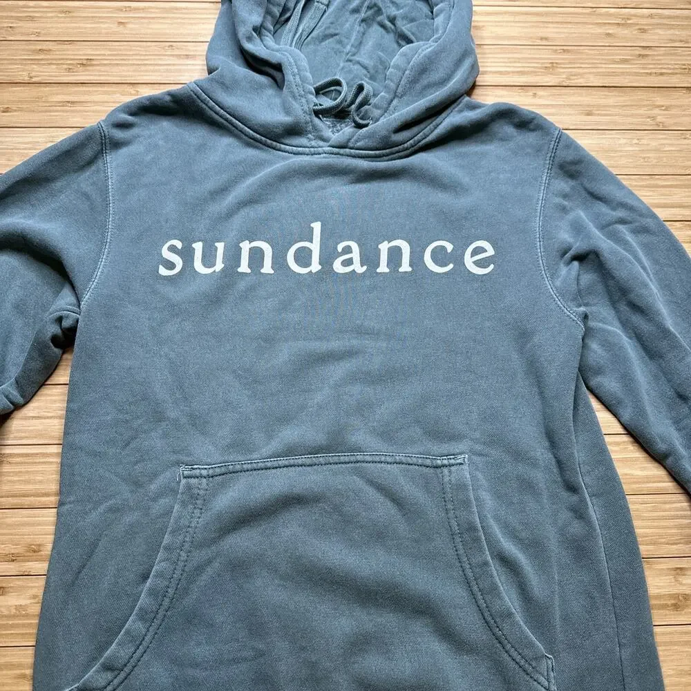 SUNDANCE Unisex Green Hooded Hoodie Pullover Sweatshirt Size XS Pre-Owned - Picture 2 of 8